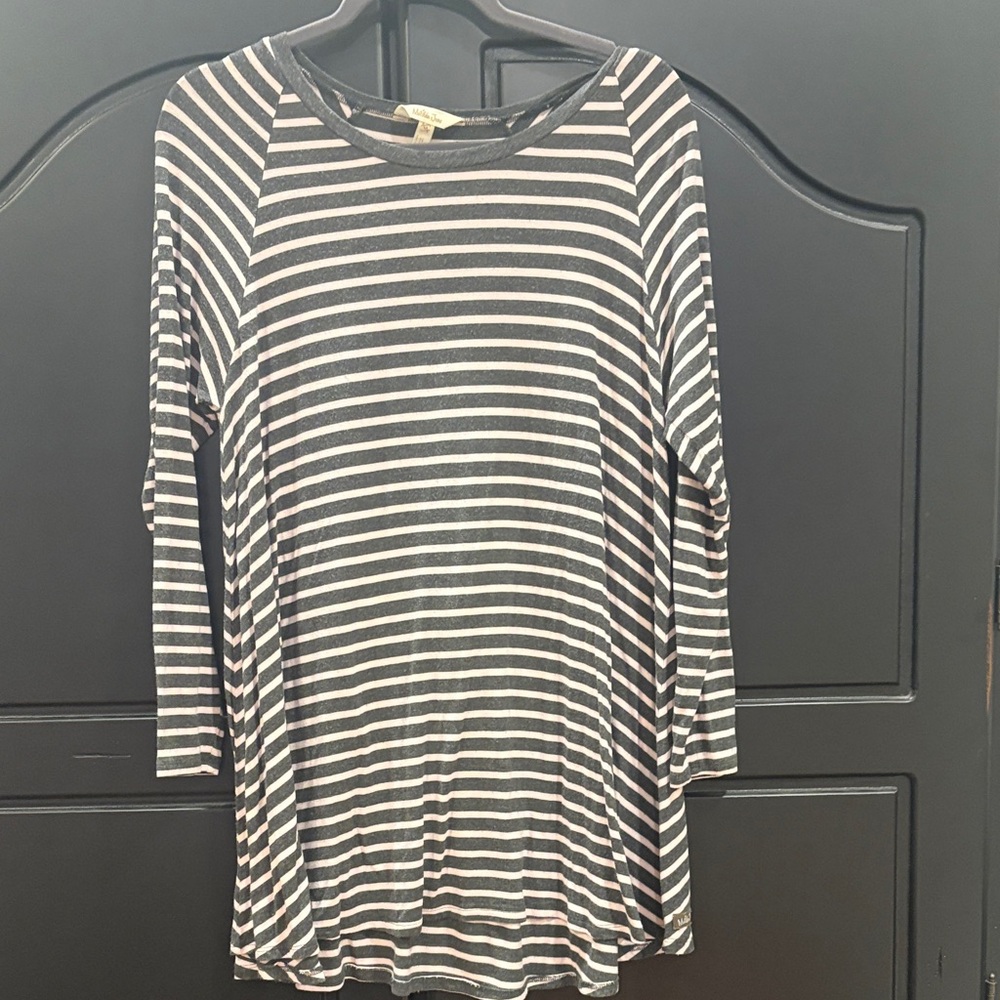 Matilda Jane Black and White Striped Long Sleeve Top